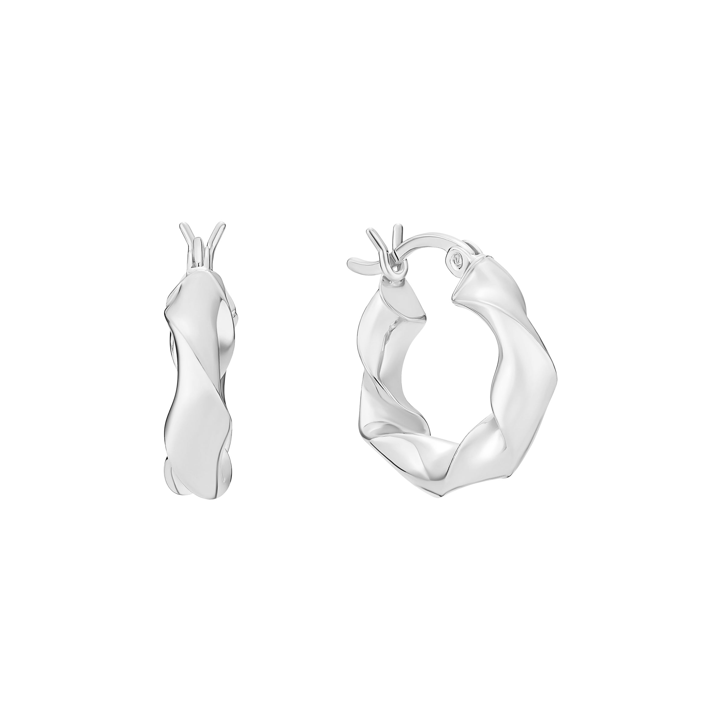 Sølv creol snoet 18mm