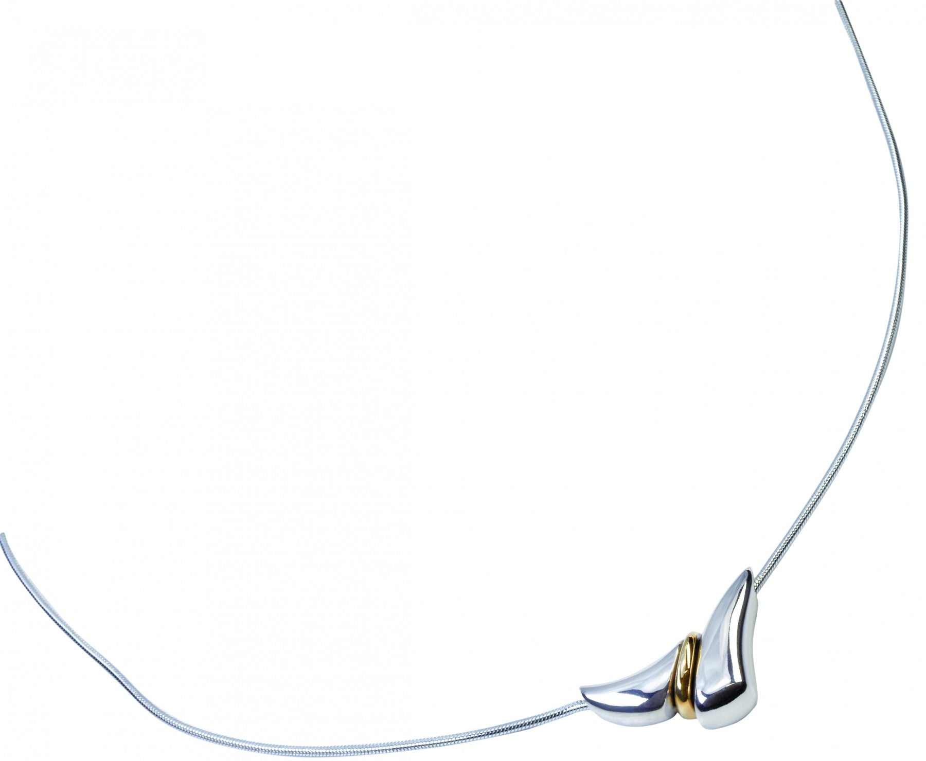 Sølvcollier m/vedhæng , m/14 kt.