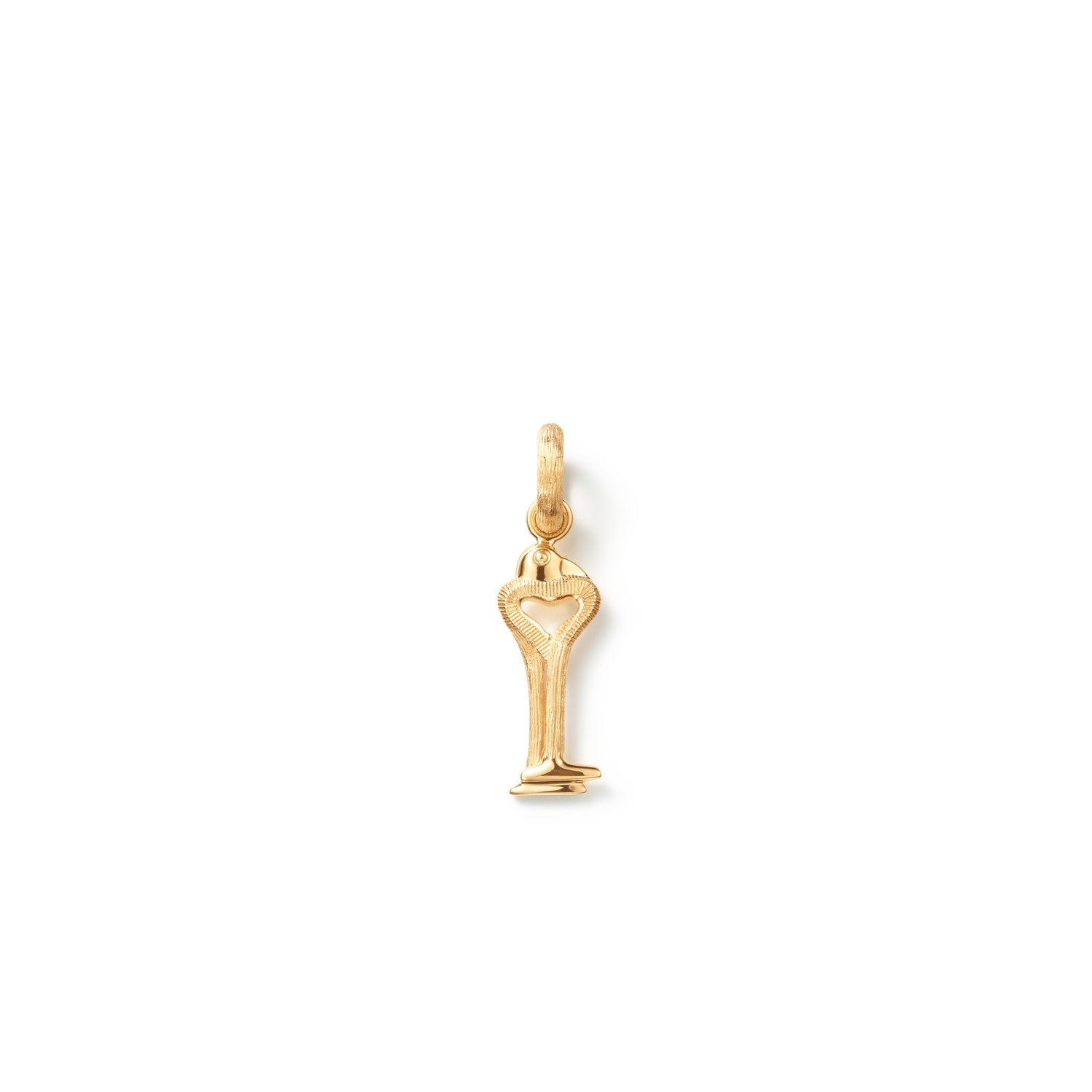 Bird Family Key charm 18 kt. guld m/opluk