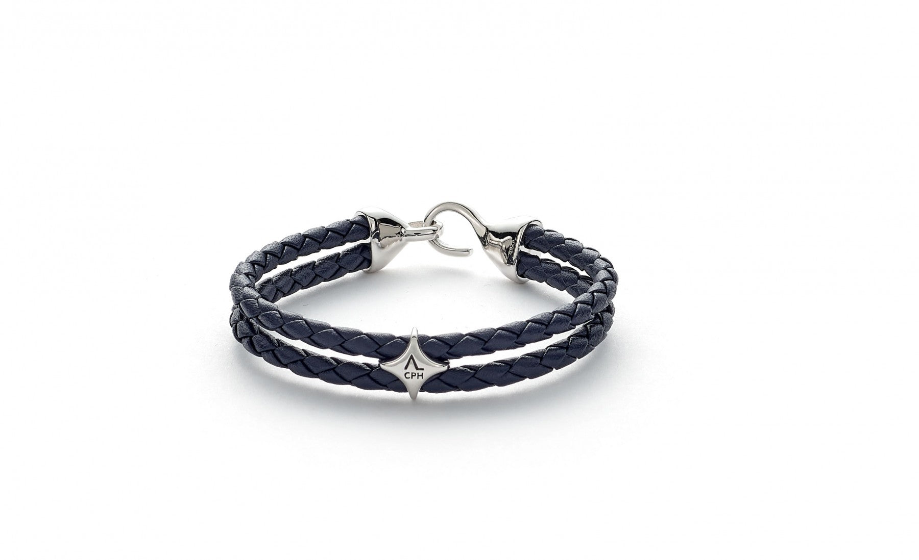 Blue Bolo læderarmb.m/sølv rhd.lås