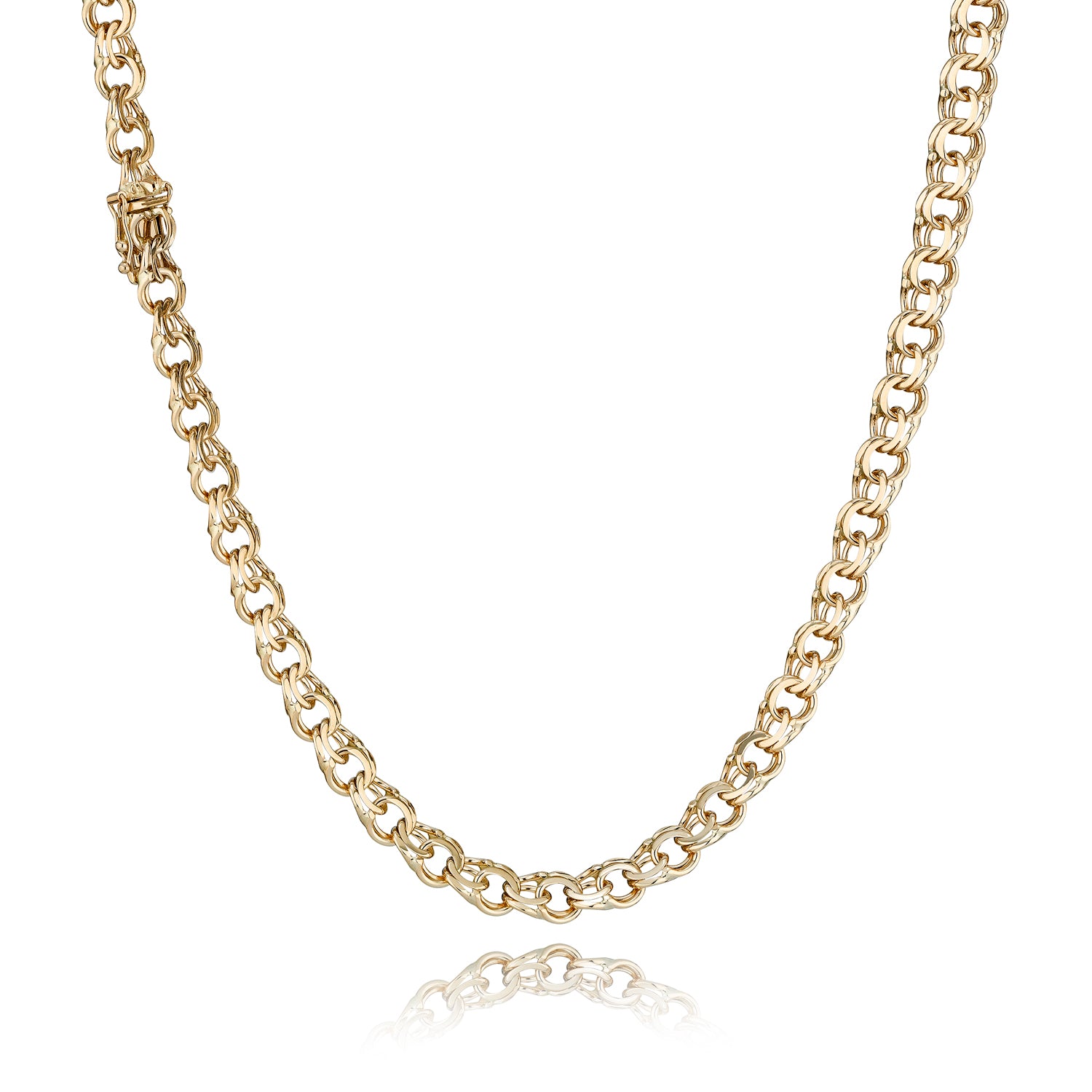 14 kt. bismark collier i forløb, 42 cm.