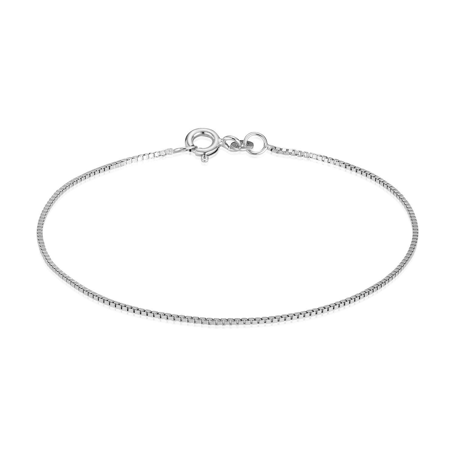 14 kt. Hvidg. armlænke Venezia 18 cm.
