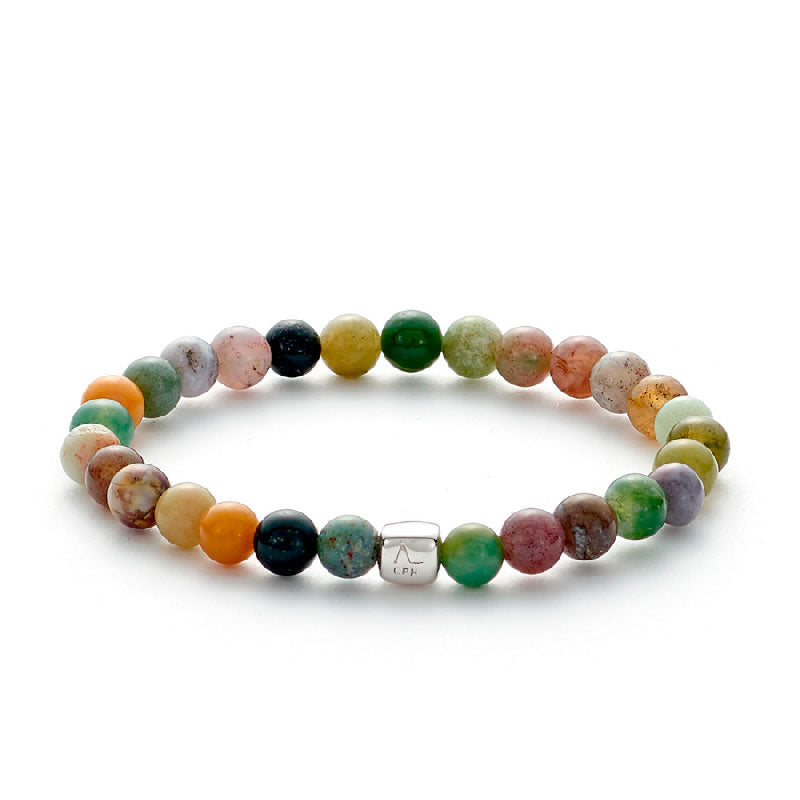 ColorUp Indisk agat stenarmbånd 6 mm.