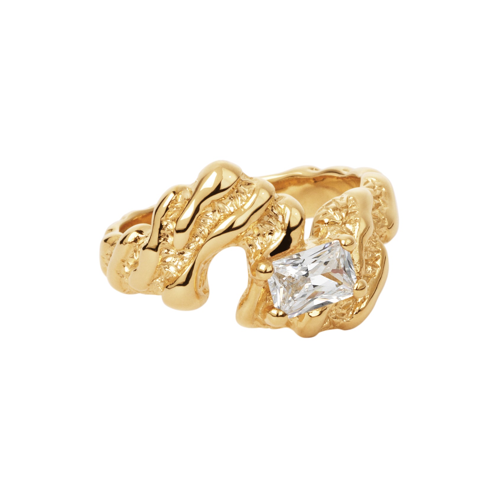 Flare Zebra forgyldt ring