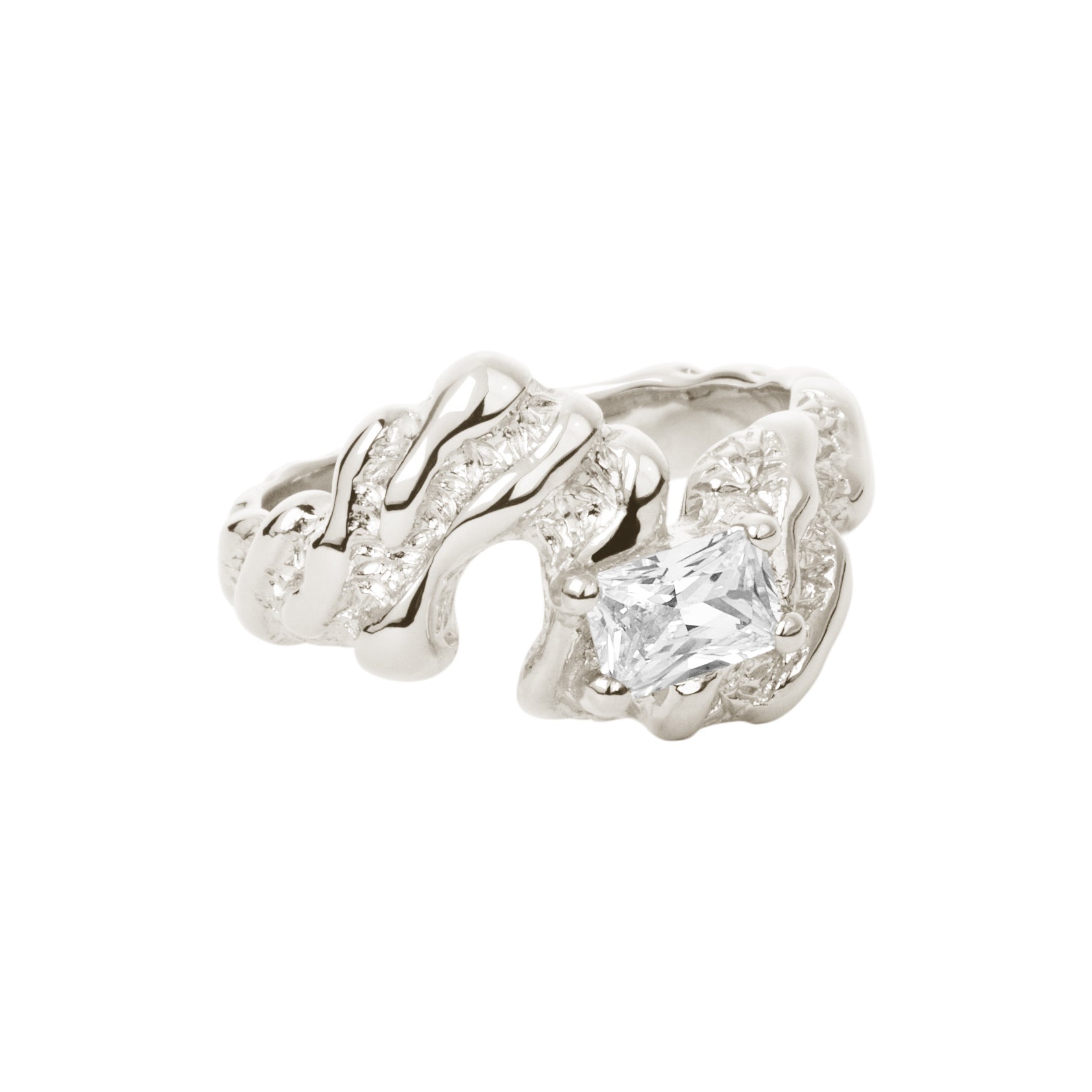 Flare Zebra ring sølv