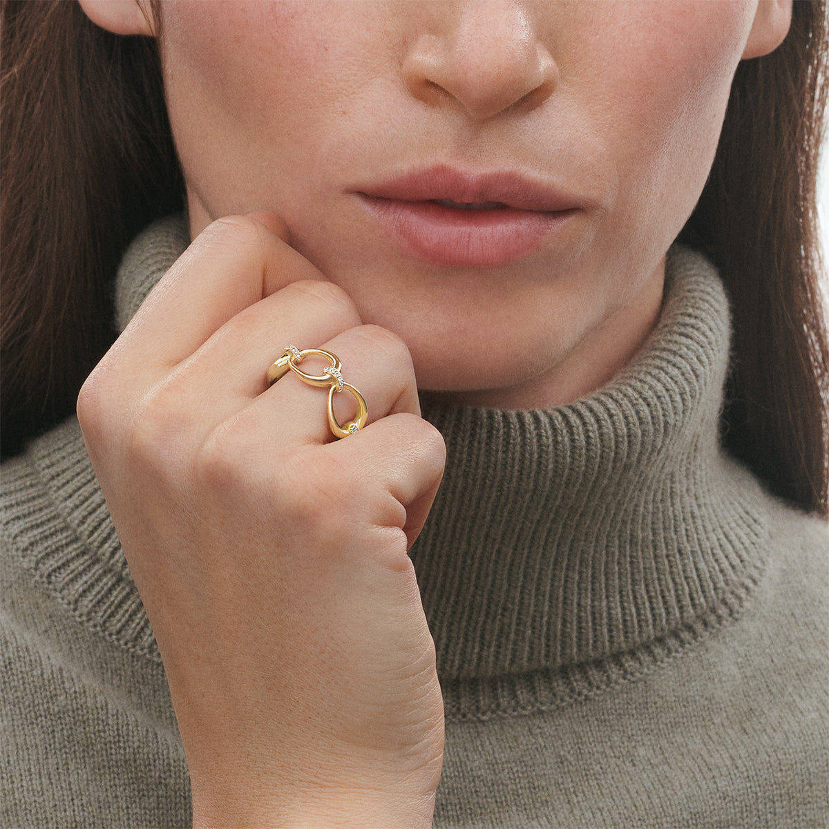 18 kt. Offspring ring m/0,14 ct.