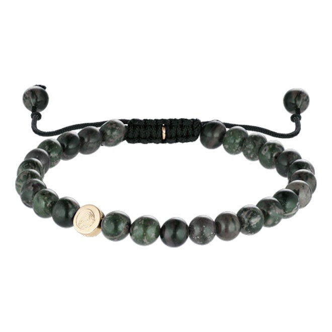 VIRO Armbånd grøn Jaspis m. 14K kugle