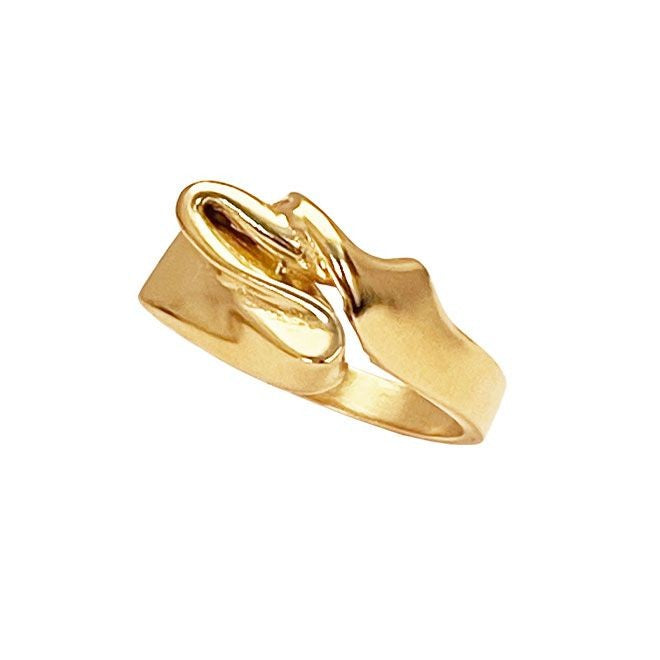 Mille sølvring No. 4, forgyldt shiny