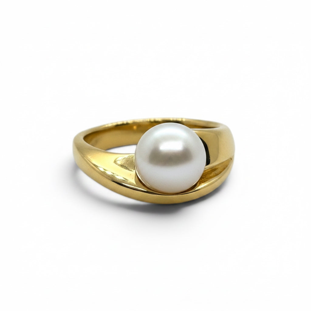 14 kt. ring m/kulturperle