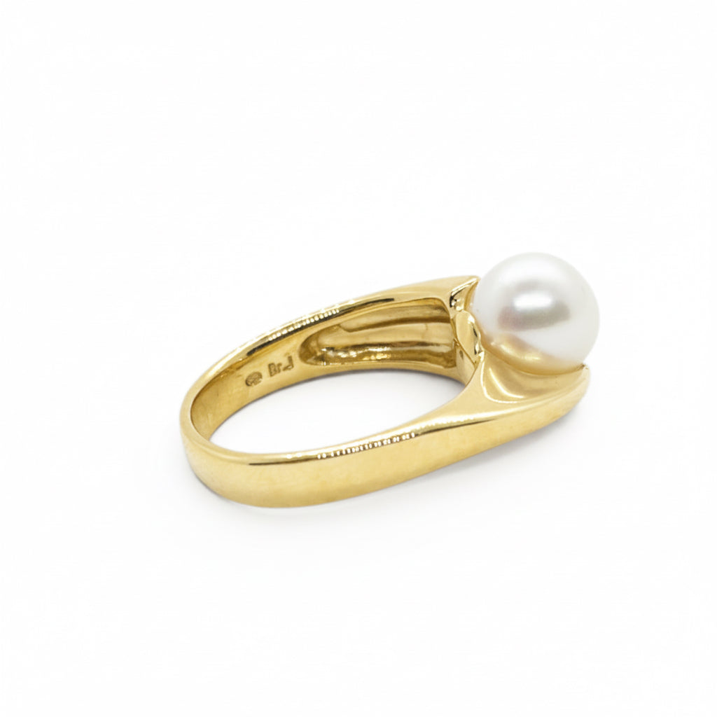 14 kt. ring m/kulturperle