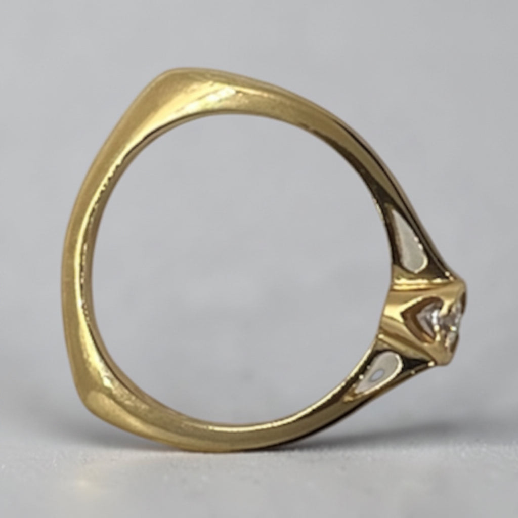 14 kt. Solitaire Ring m/brillant 0,15 ct. W.Si