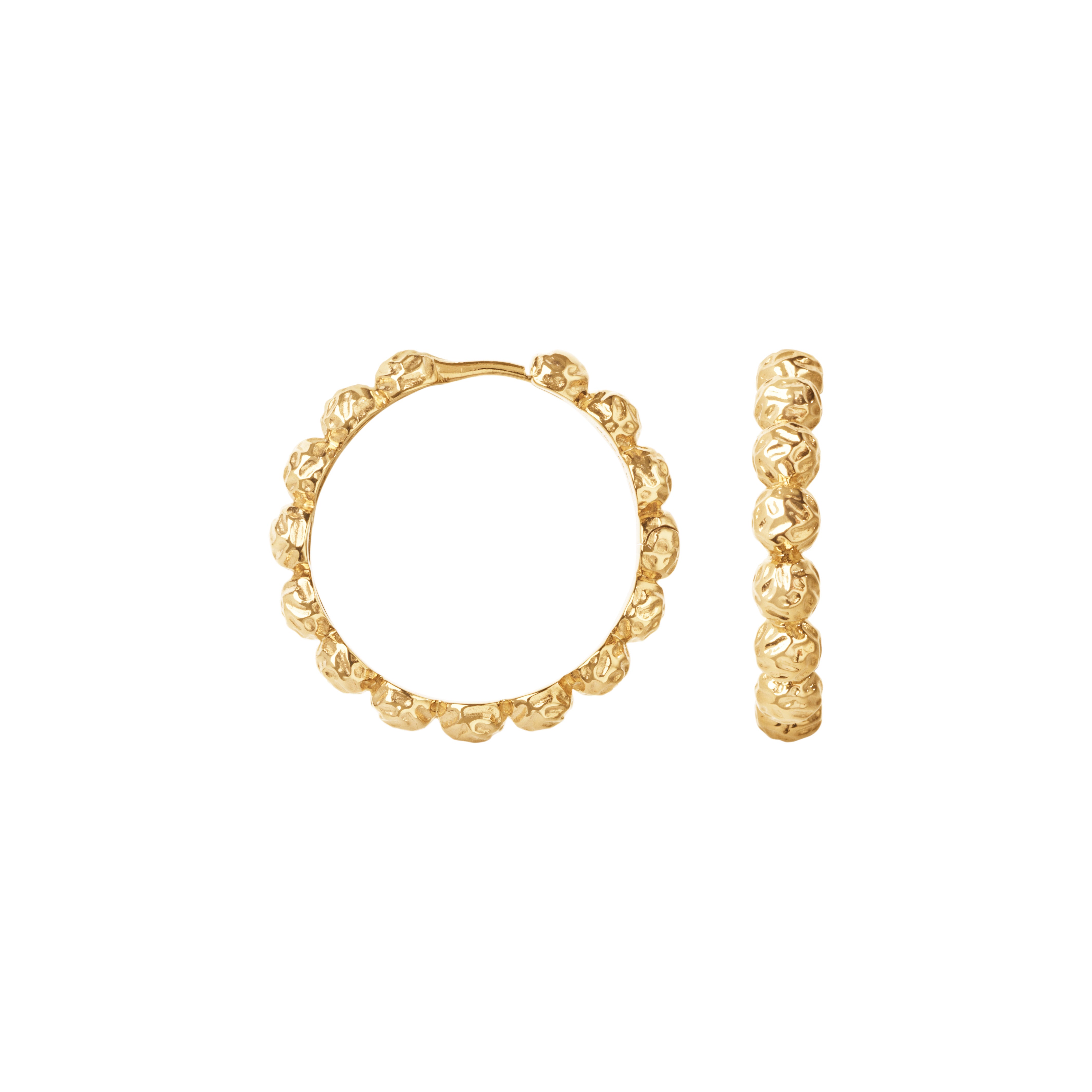 Large Dots forgyldte creoler