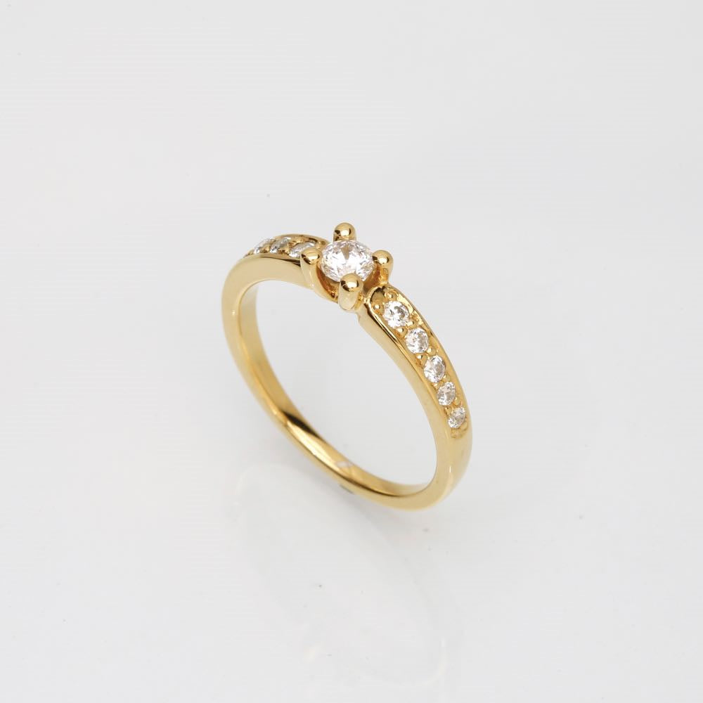 14 kt.ring Luxuz ialt 0,35ct.W.Tca/SI