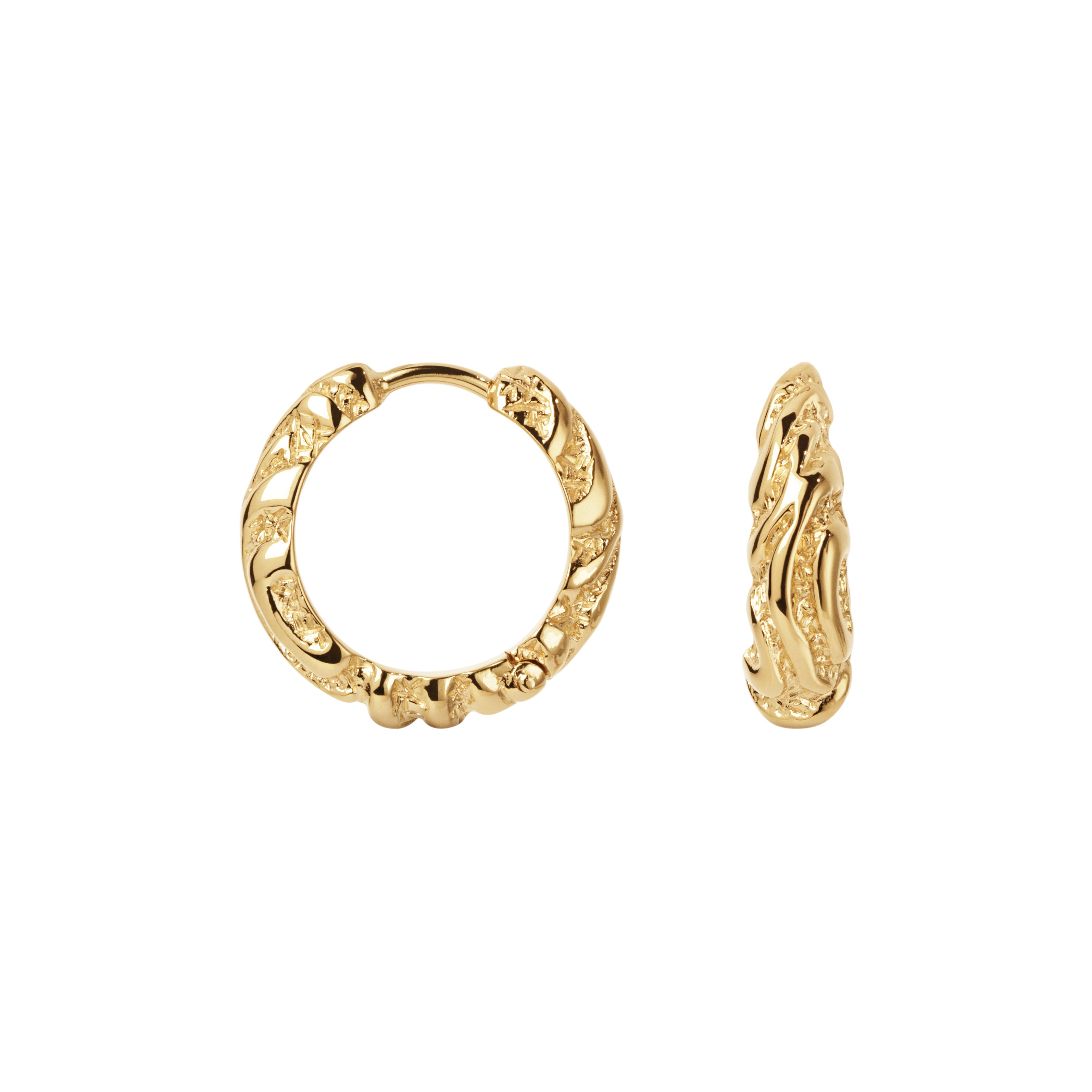 Medium Zebra forgyldte hoops