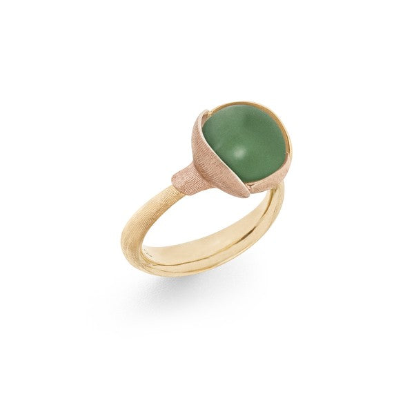 Ring Lotus str. 2 - 18 karat rødguld - blad rosag.