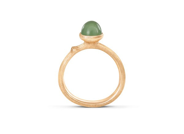 Lotus ring 18 kt. m/serpentine str.0