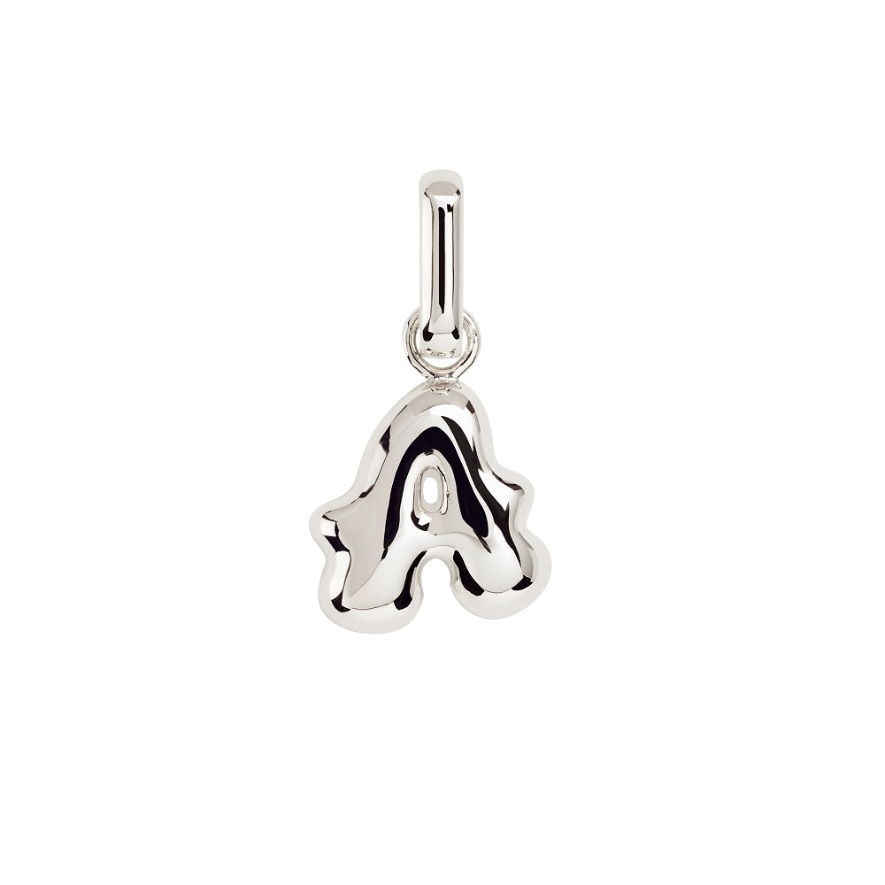 Letter Puffer charm "A" Sølv