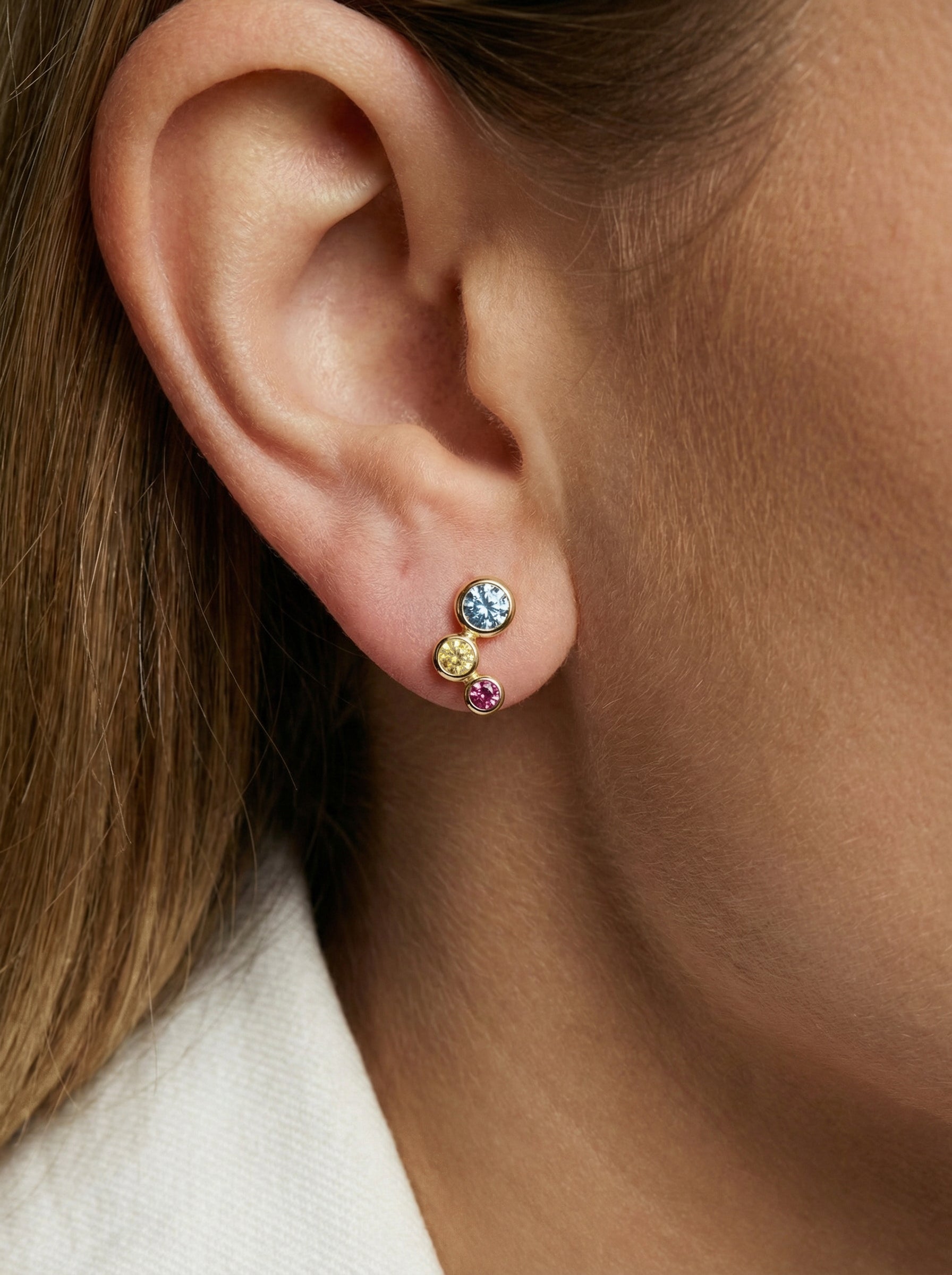 Sardinien Tre forgyldt øreringe