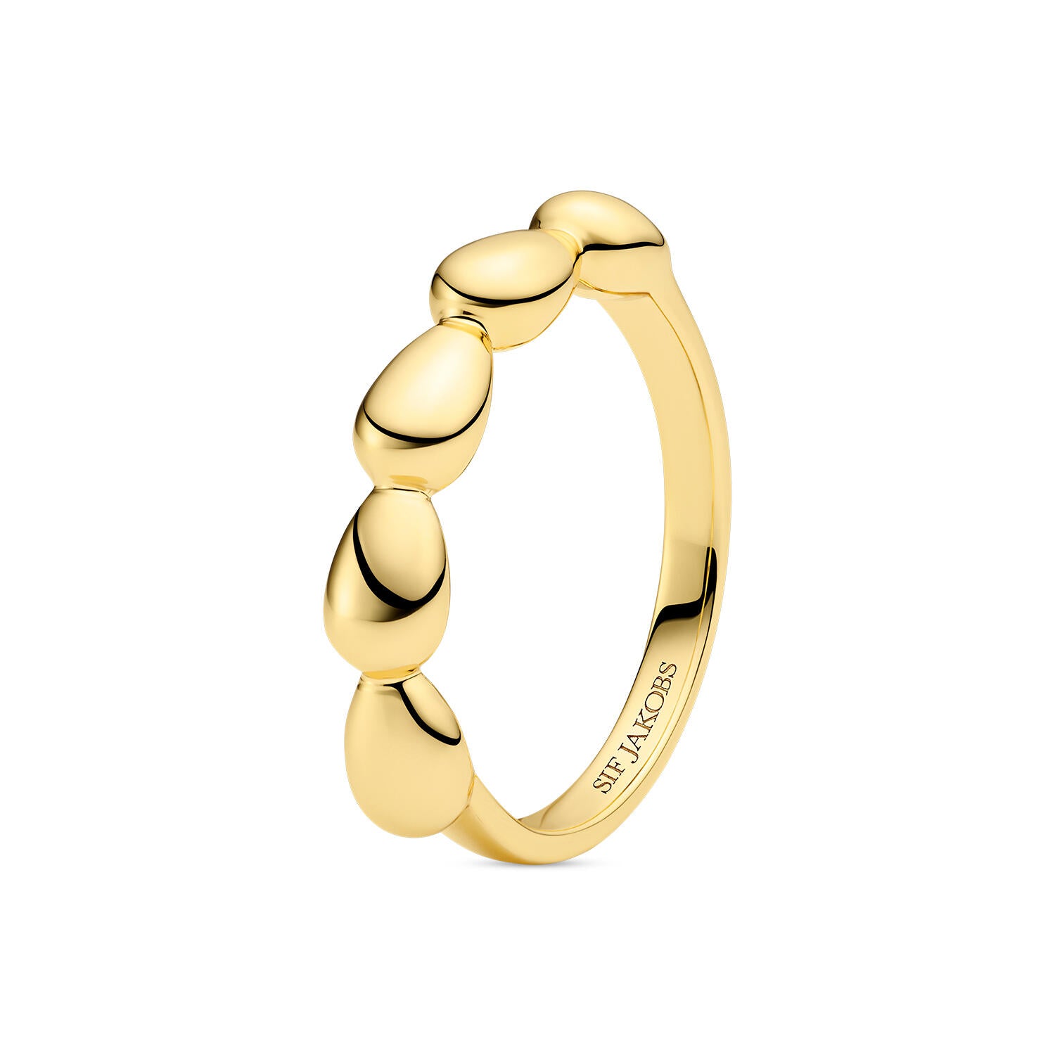 Goccia Piccolo Pianura forgyldt ring