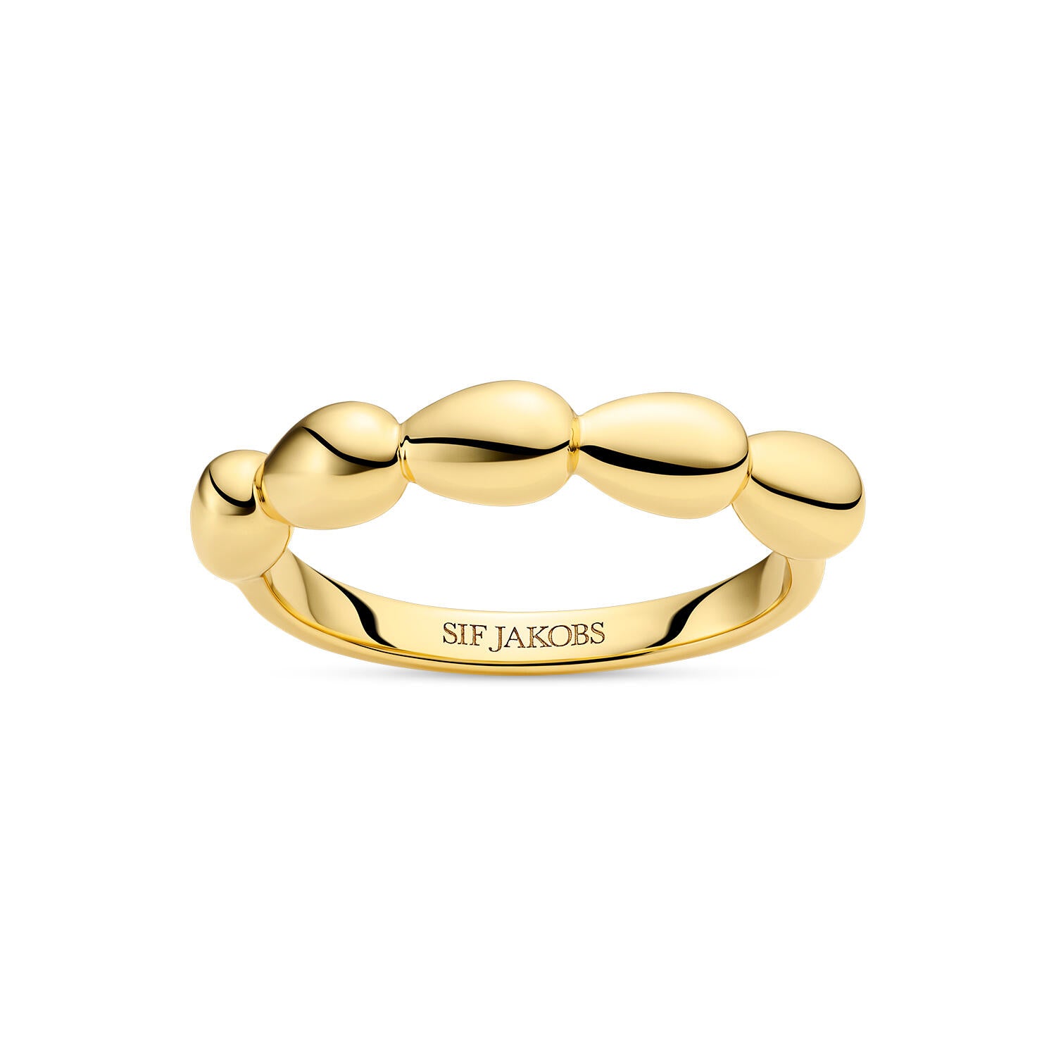 Goccia Piccolo Pianura forgyldt ring