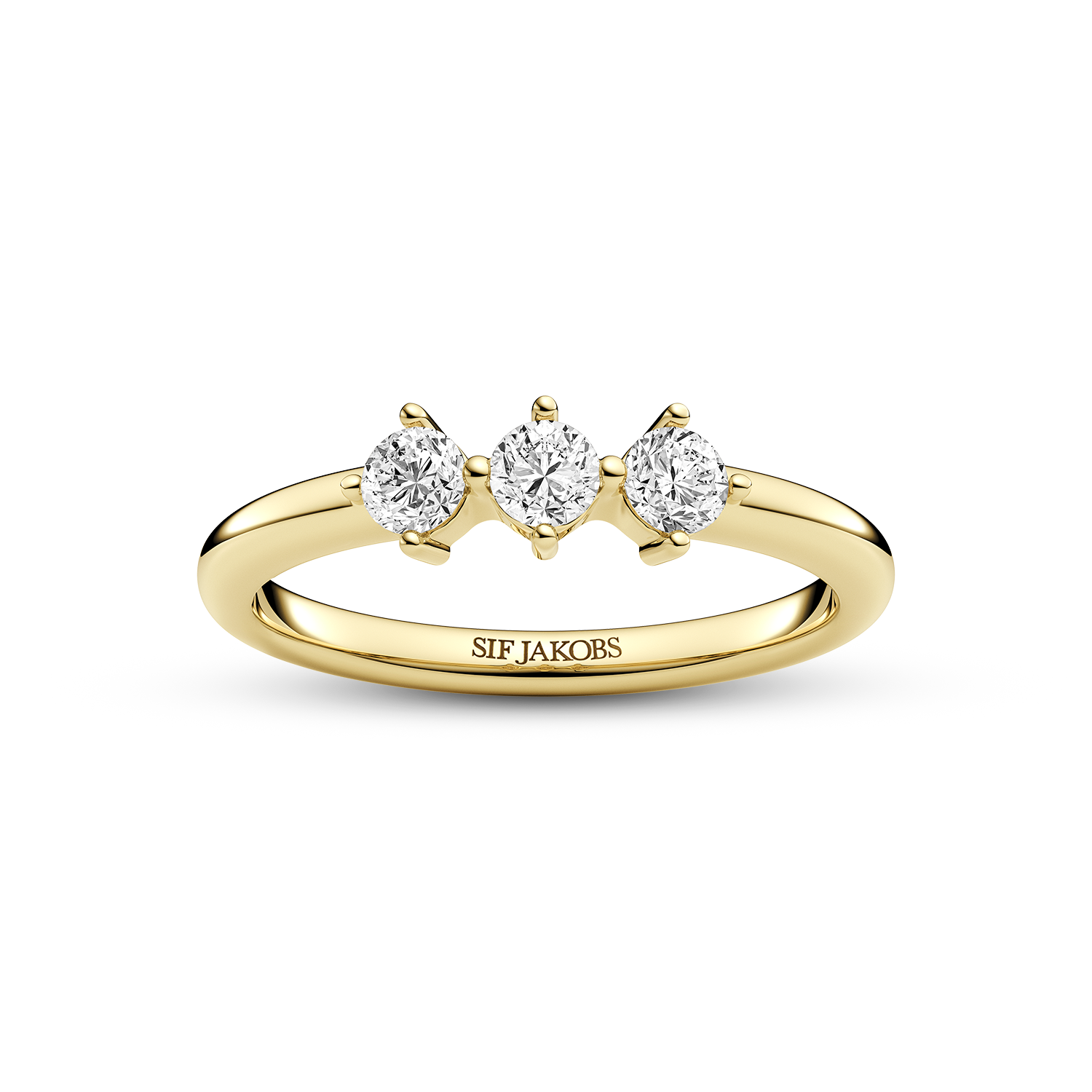 Princess ring forgyldt sølv