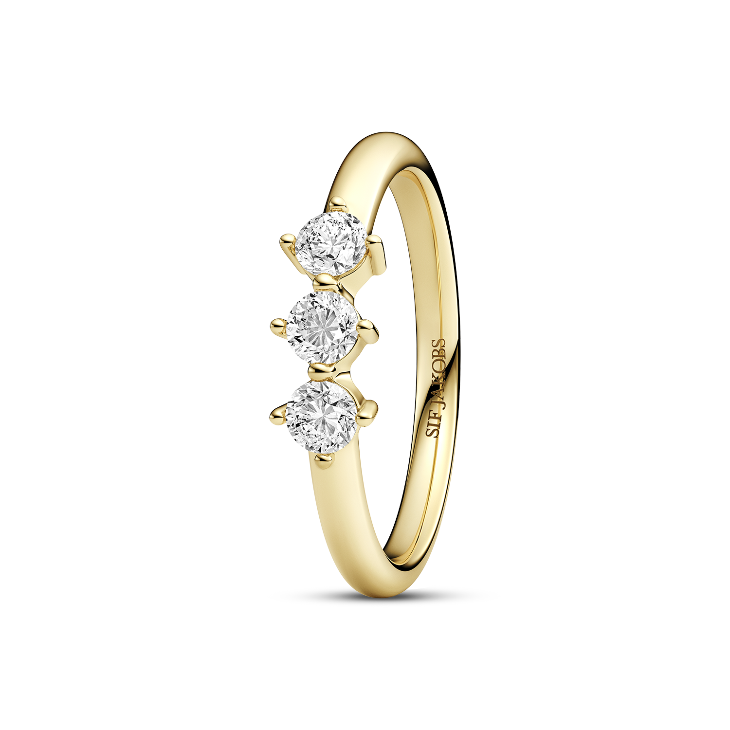 Princess ring forgyldt sølv