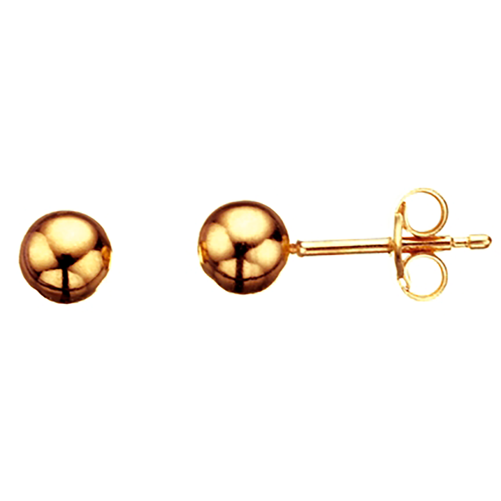 Ørepynt kugle 5 mm. 14 kt.
