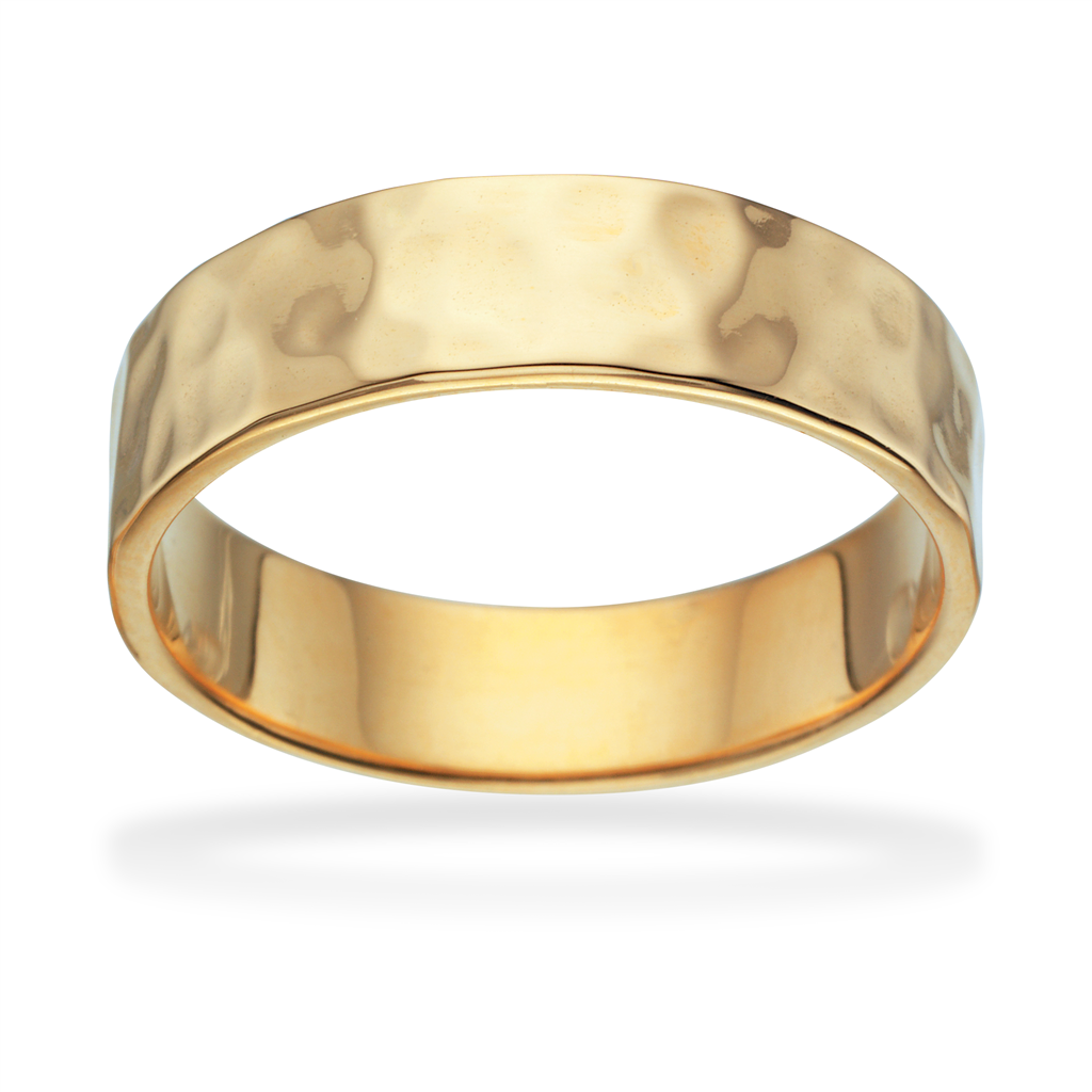 Sølvforg. ring hamret 5 mm.**