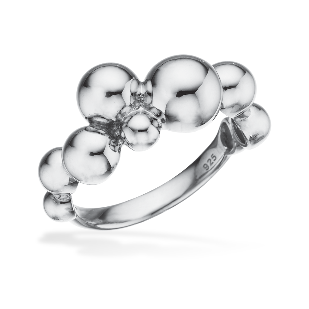 Ring kugler sølv pt.