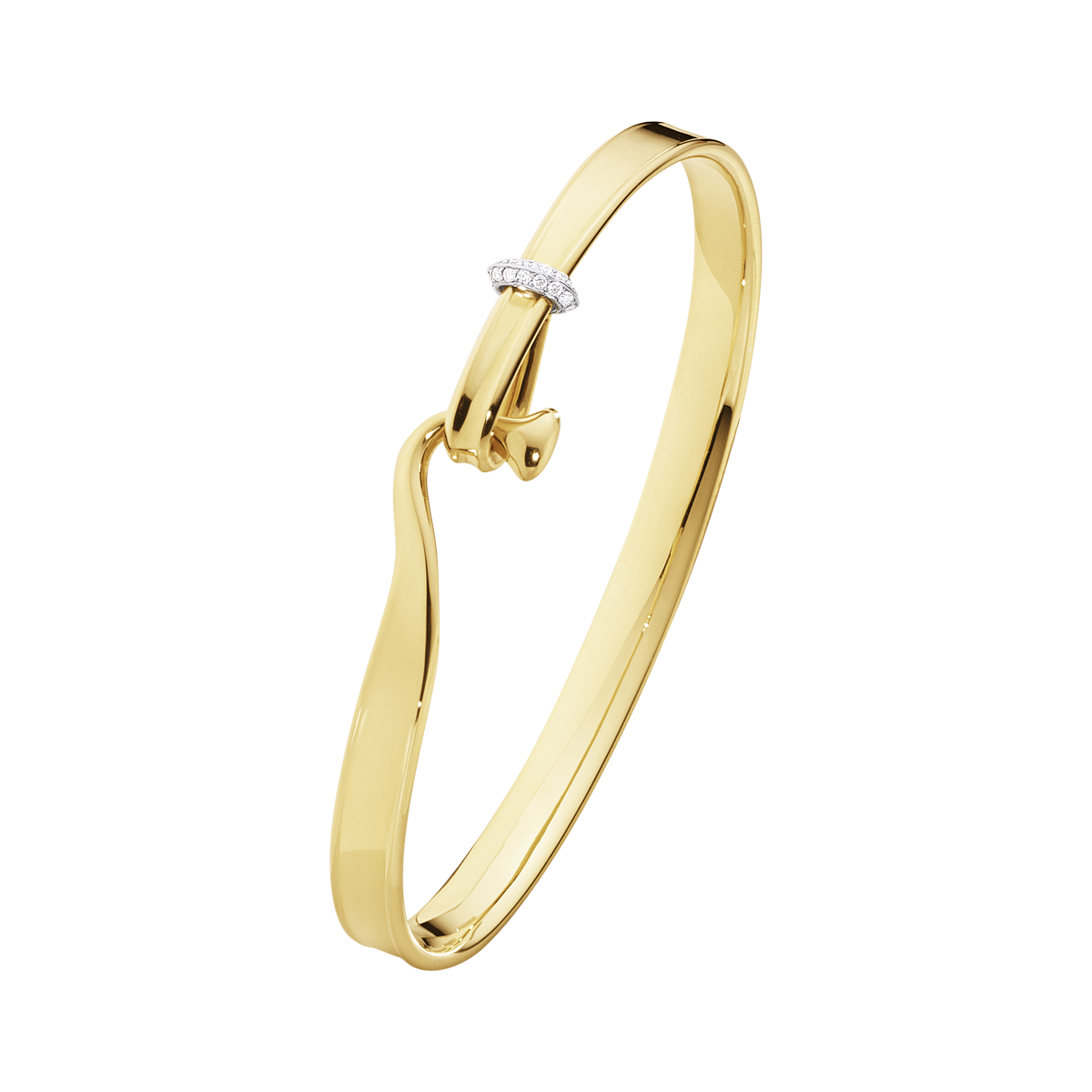 18 kt. Torun Armring 1204 LG/HG 0,08 ct.