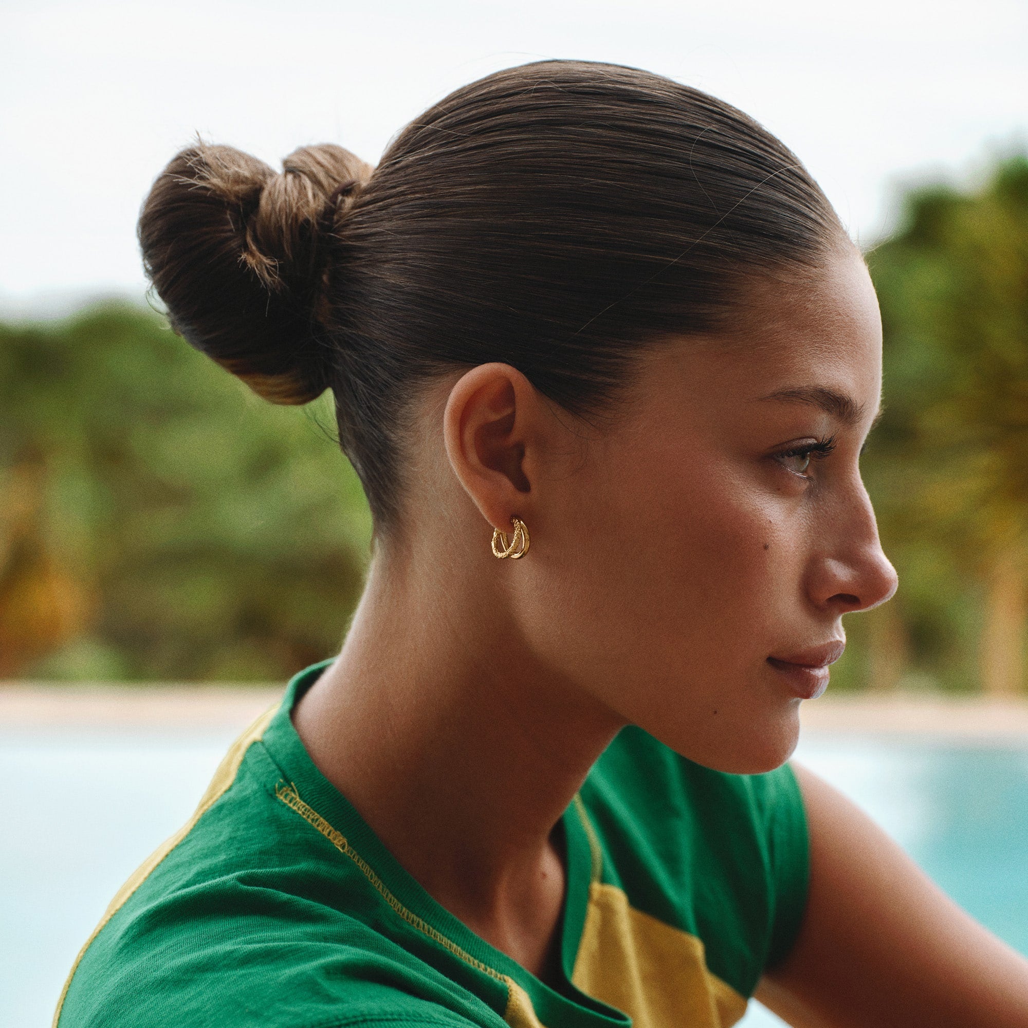 Twin Essentia øreringe forgyldt