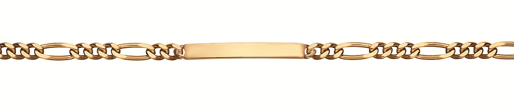 8kt armbånd m/plade 21cm*