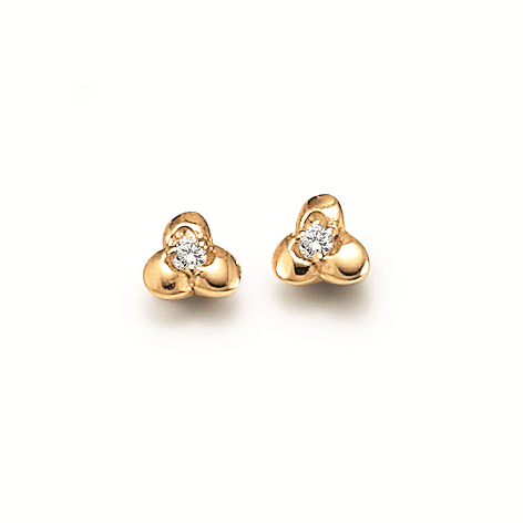 8KT ØRESTIK M/SY.ZIRCONIA ***