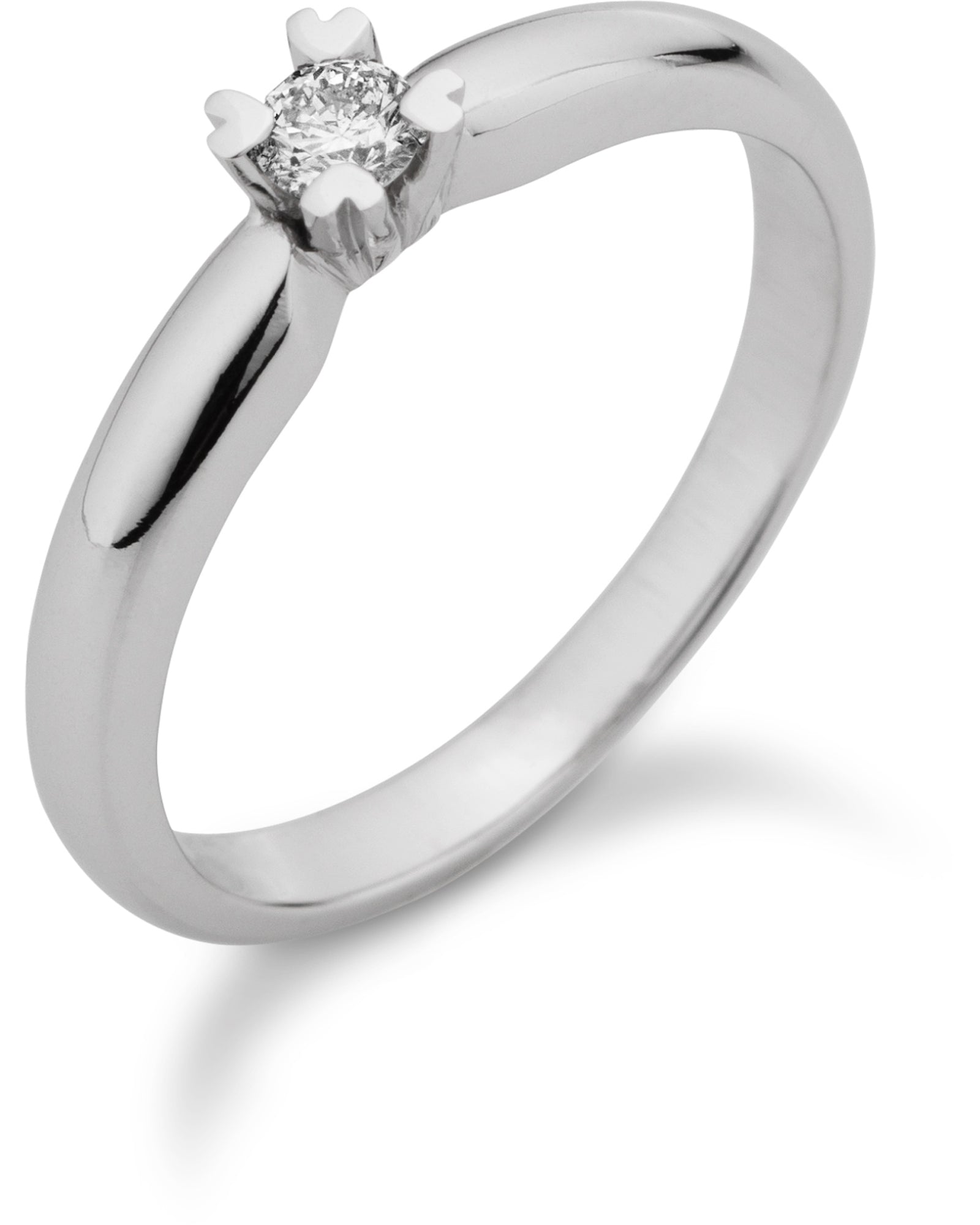 14KT HV.D.RING BRILL.1X0,05CTWPI