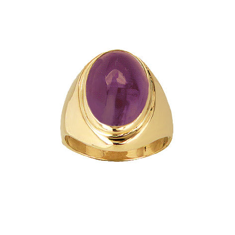 8KT D.RING M/Æ.AMETYST*
