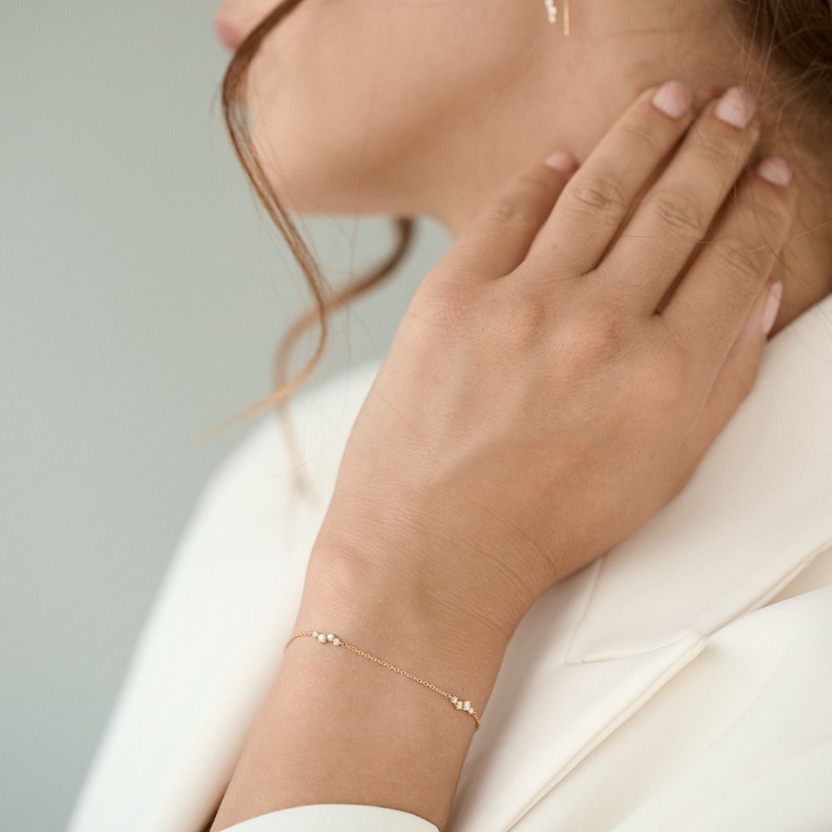 14 kt. Aura armbånd med ialt 0.24ct. W.si
