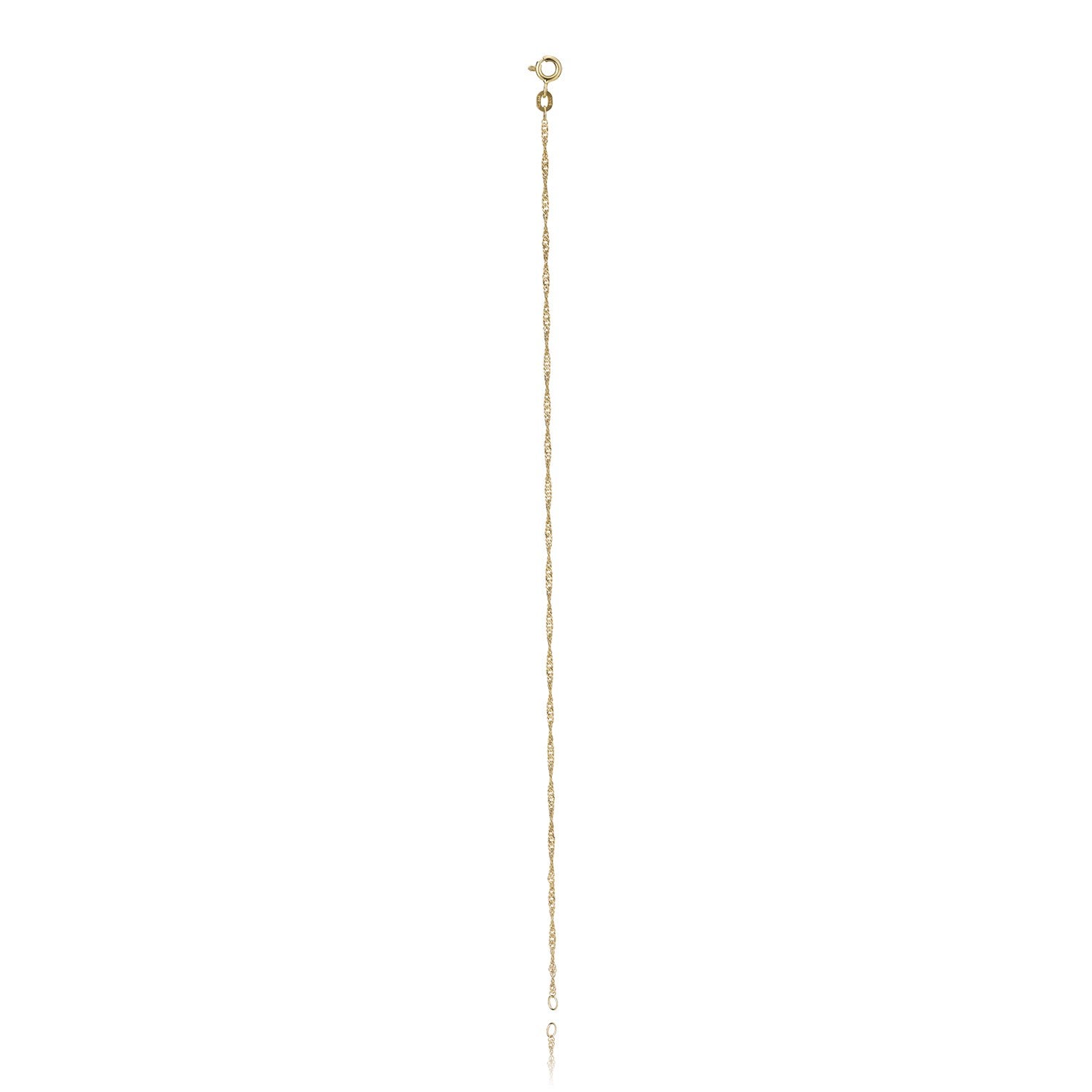 8 kt. Armlænke Singapore 18,5 cm.
