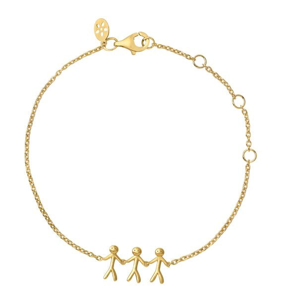 Together-Family 3 armbånd sølv forgyldt