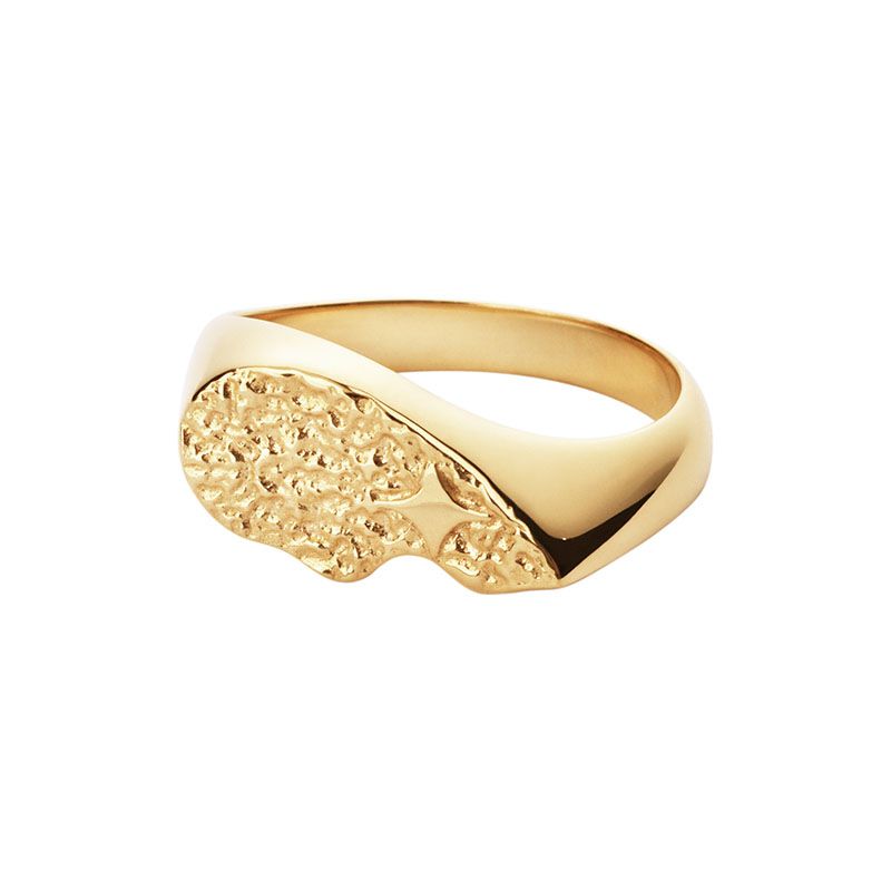 Textured BFF Sparkly forgyldt ring