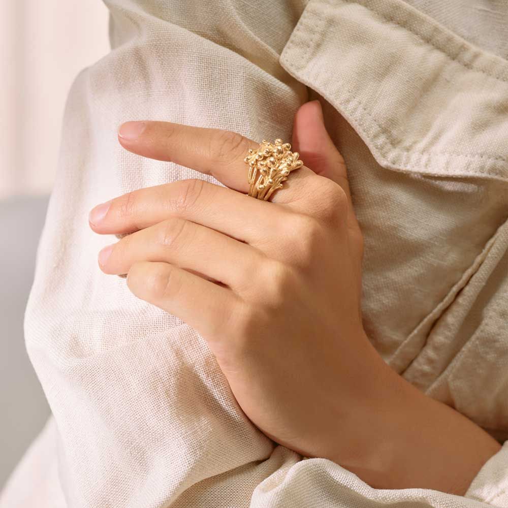 BoHo Cluster ring 18 kt