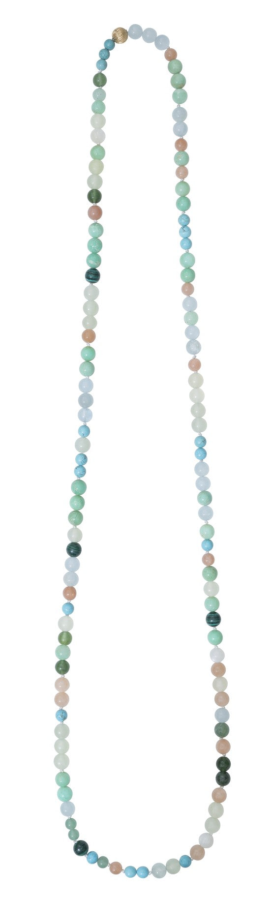 Design collier mix sten af turkis, blush, serpenti