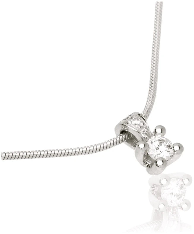 14 kt. vedh. hvg. Luxuz ialt 0,195ct.W.Tca/SI