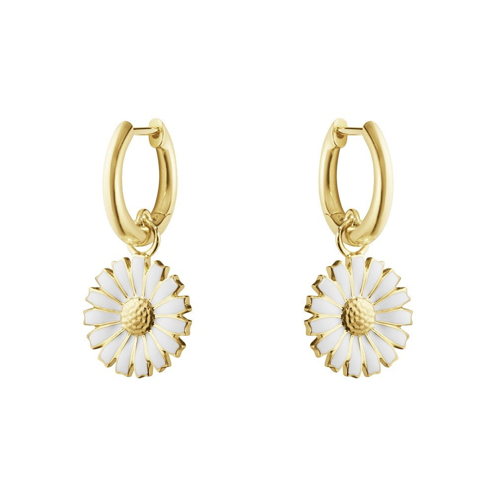 Daisy sølvøreringe forgyldte ø13 mm.