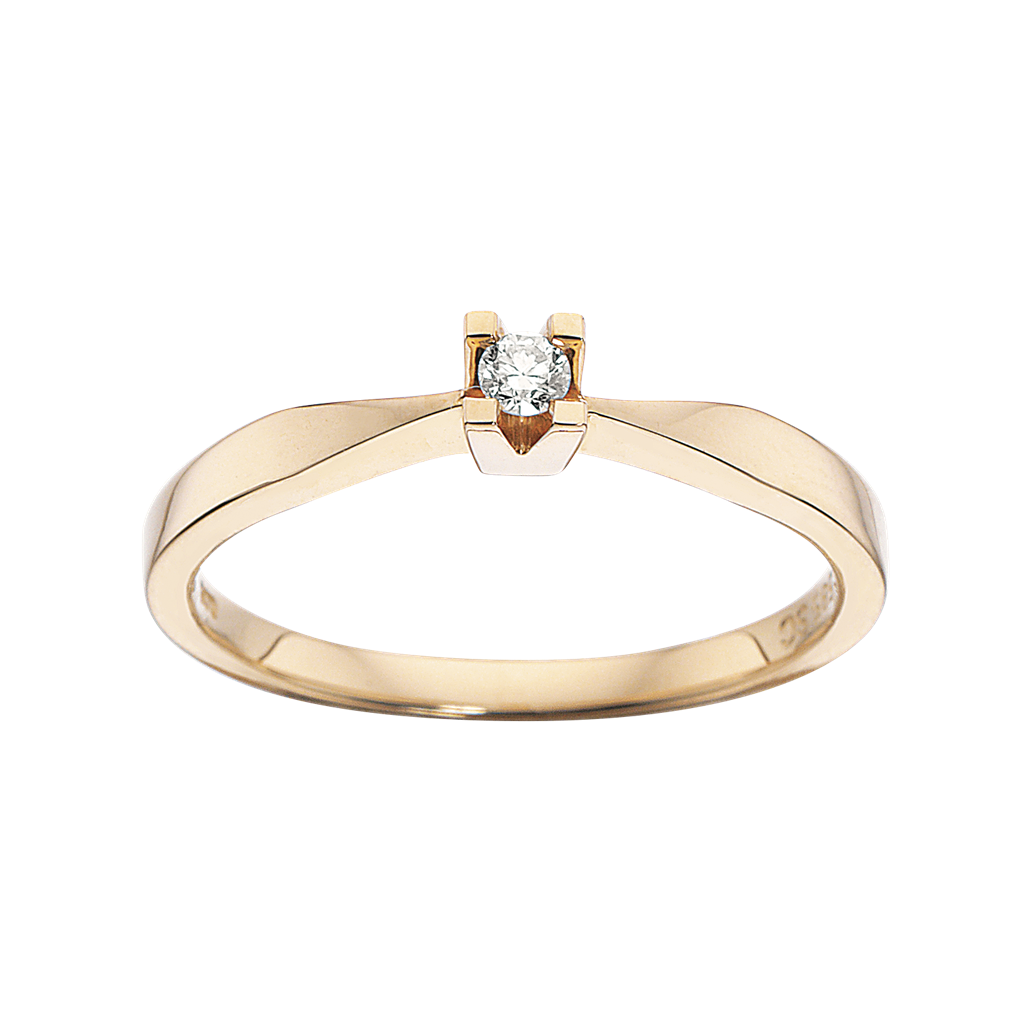 Kleopatra ring 0,05 H-W/SI 14 kt guld