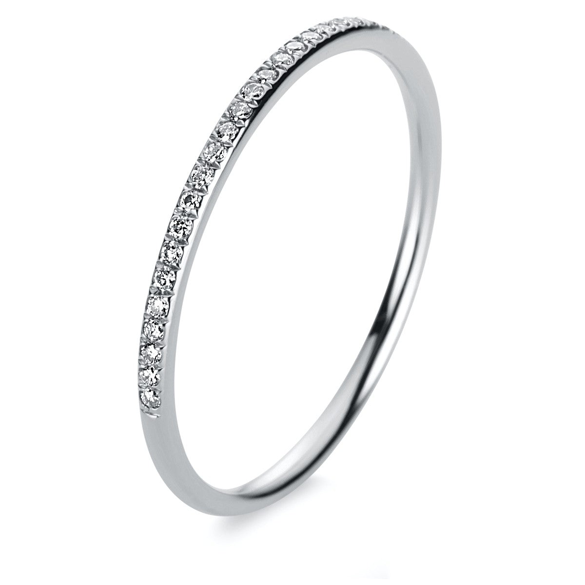 18 kt.hvg. ring m/Brill. 0,10ct. TW-si
