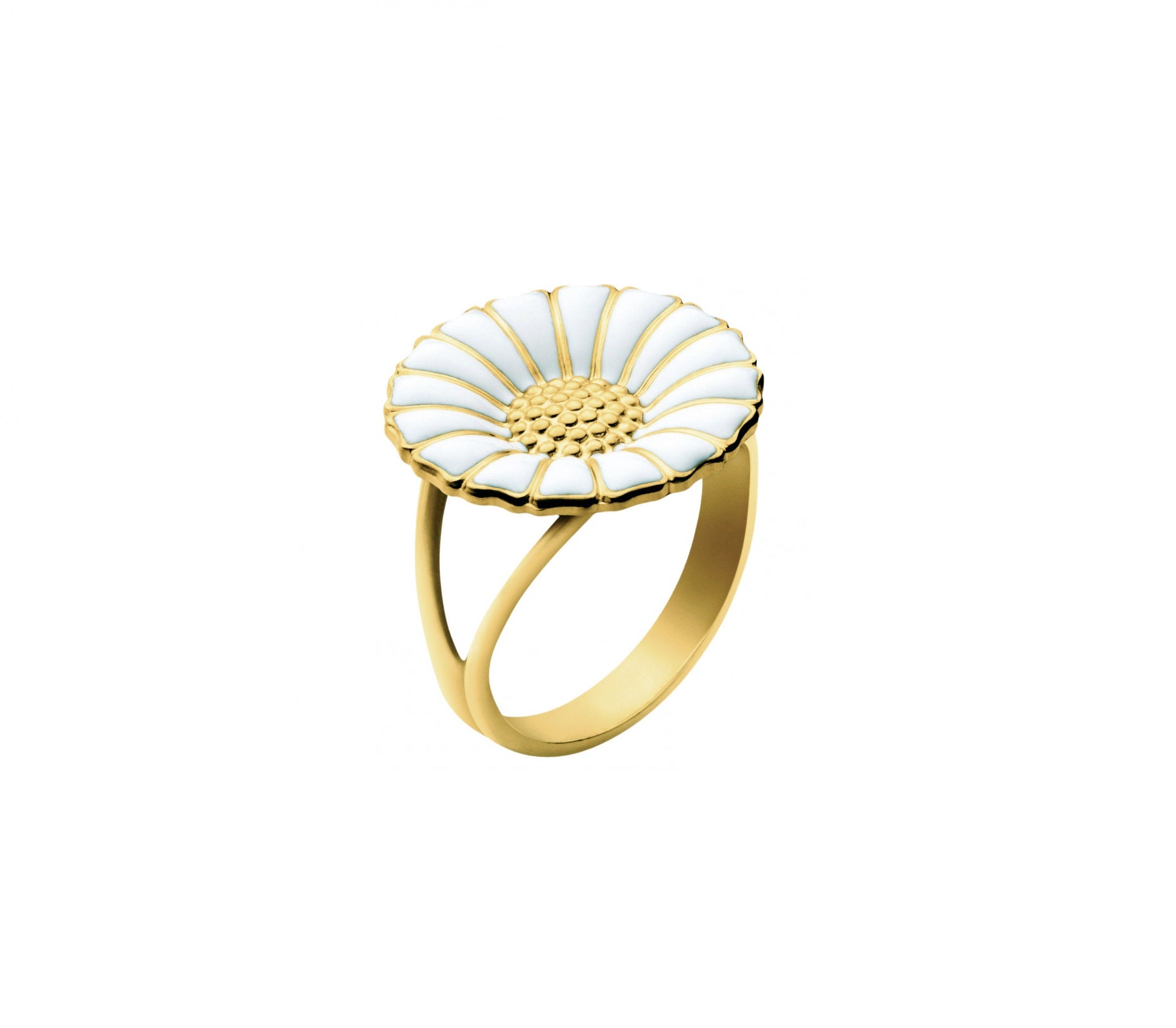 Daisy ring G.J 18 mm forgyldt