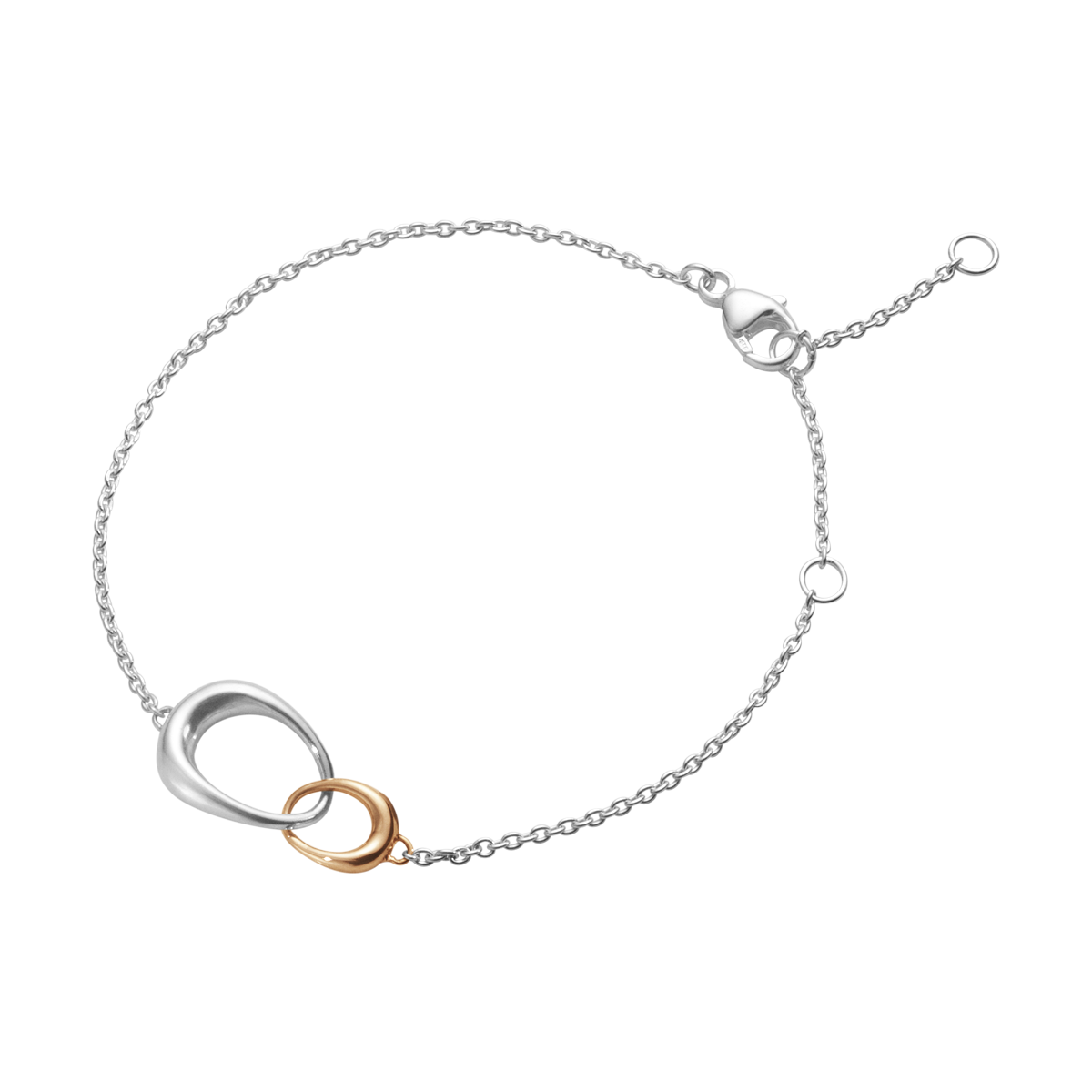 Offspring sammenlåst armbånd sølv/750RG