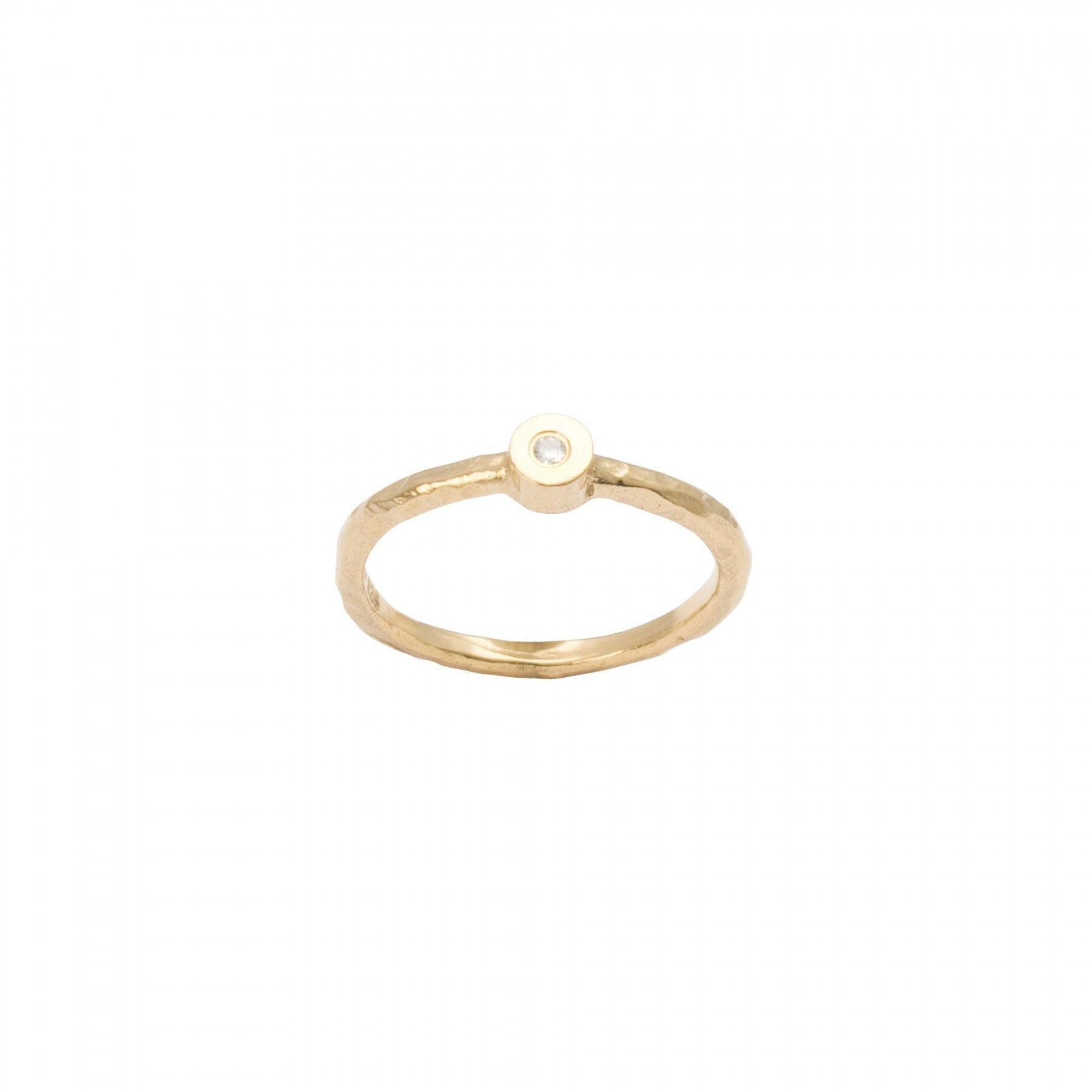 Ring sølvforgyldt m. 0.02ct W/Vs Mai