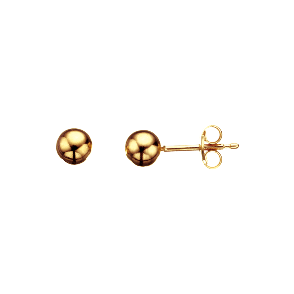 Ørepynt  kugle 5 mm. 8 kt.