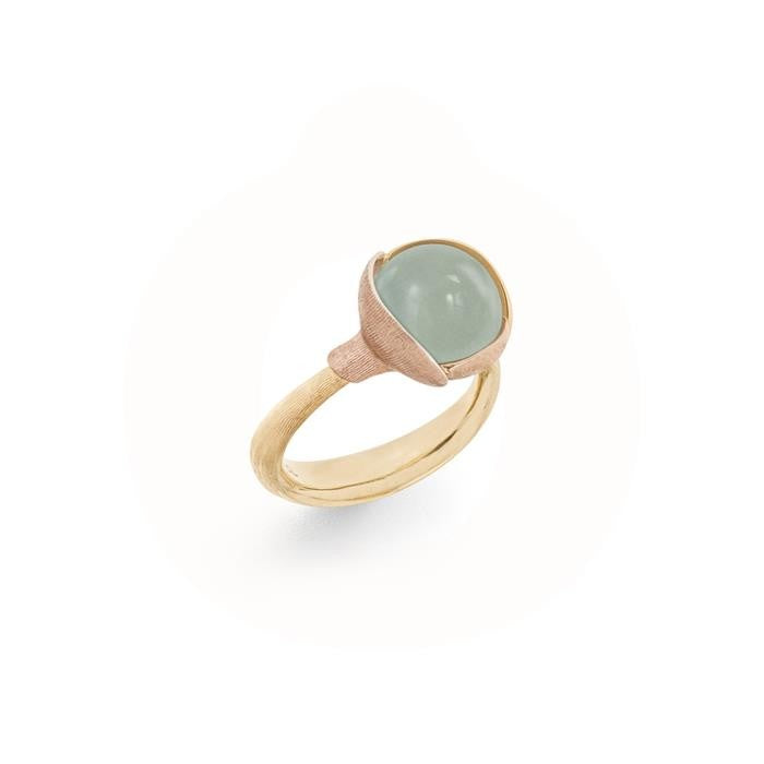 Ring Lotus str. 2 - 18 karat rødguld - blade rosag